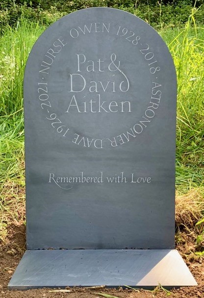 Headstone on Welsh grey/black slate