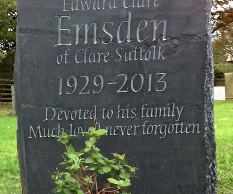 Headstone on Welsh grey/black slate 