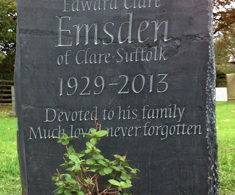 Memorial on Welsh grey/black slate 
