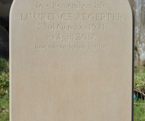 Headstone on Woodkirk Yorkstone