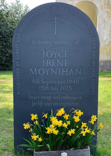 Headstone on Cumbrian dark grey slate